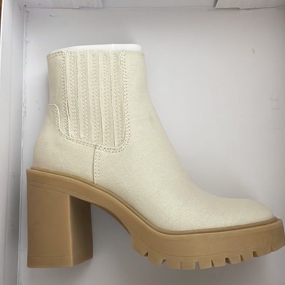 NEW Dolce Vita Caster Booties - Sandstone Canvas 7 - Picture 11 of 16